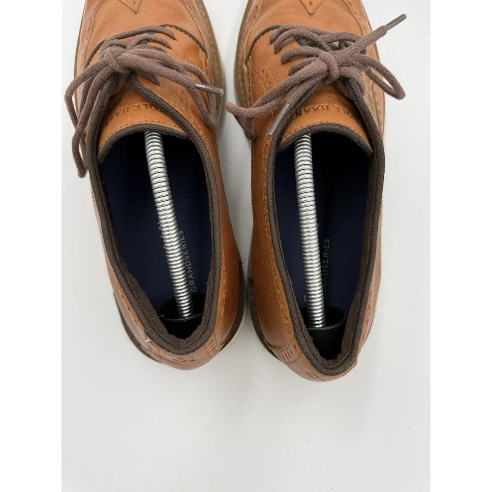 Cole Haan Grand Series Go To Wingtip Oxford Shoes Men's 12M Brown Leather C34120